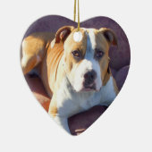 Ornement de chien de Pitbull (Droite)