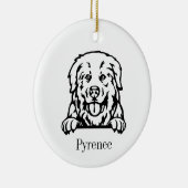 Ornement de chien des Pyrénées (Droite)