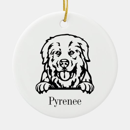 Ornement de chien des Pyrénées (Devant)