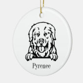 Ornement de chien des Pyrénées (Gauche)