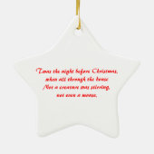 Ornement de chien et de chat de Noël (Dos)