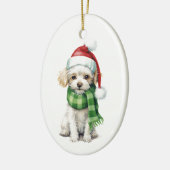 Ornement de Chien Fluffy - Décor d'Arbre de Vacanc (Gauche)