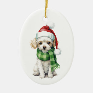 Ornement de Chien Fluffy - Décor d'Arbre de Vacanc