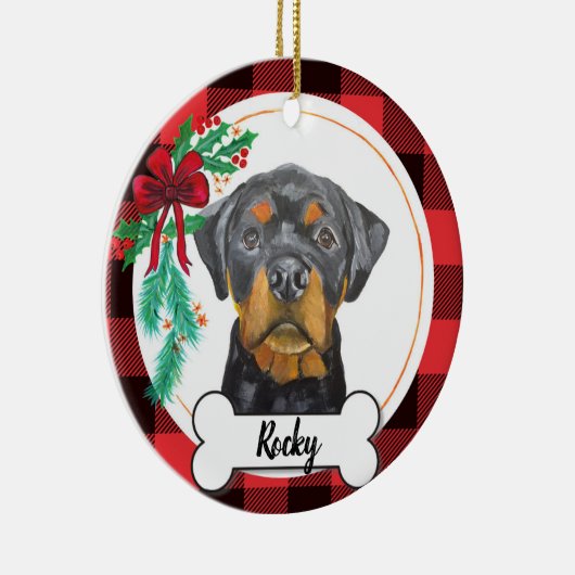 Ornement de chien Rottweiler (Droite)