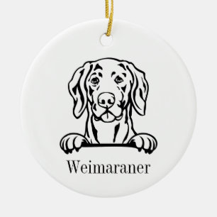 Ornement de chien Weimaraner