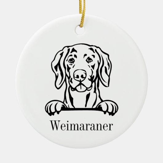 Ornement de chien Weimaraner (Devant)