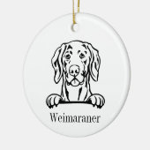 Ornement de chien Weimaraner (Gauche)