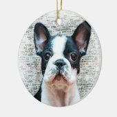 Ornement de chiot de bouledogue français (Gauche)