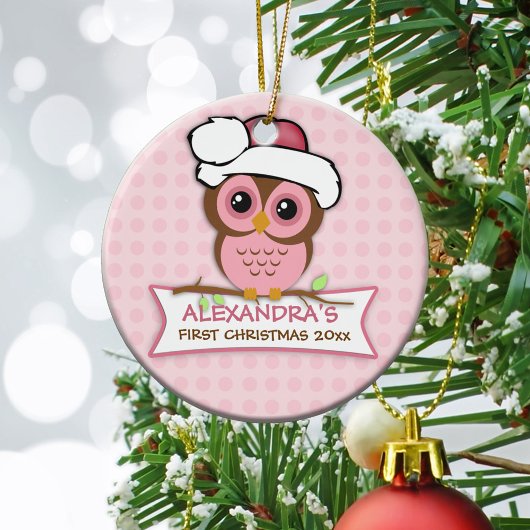 Ornement de chouette pour le premier Noël de bébé