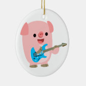 Ornement de cochon de dessin mignon de Rockin (Droite)