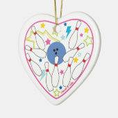 Ornement de coeur de bowling (Gauche)