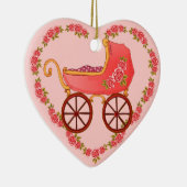 Ornement de cœur de buggy de bébé fille (Droite)