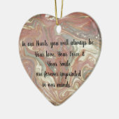 Ornement de coeur de cadeau de peine, perte de (Gauche)