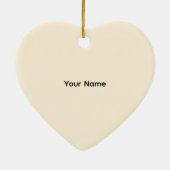 Ornement de cœur de croix chrétienne bénie rose (Dos)