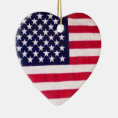 Ornement de coeur de drapeau américain (Droite)