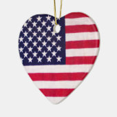 Ornement de coeur de drapeau américain (Gauche)