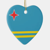 Ornement de coeur de drapeau d'Aruba (Droite)