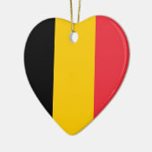 Ornement de coeur de drapeau de la Belgique (Gauche)