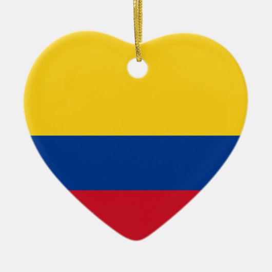 Ornement de coeur de drapeau de la Colombie (Devant)