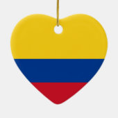 Ornement de coeur de drapeau de la Colombie (Dos)