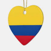 Ornement de coeur de drapeau de la Colombie (Gauche)