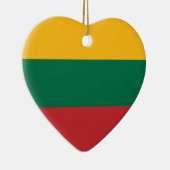 Ornement de coeur de drapeau de la Lithuanie (Droite)
