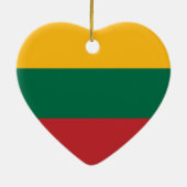 Ornement de coeur de drapeau de la Lithuanie (Dos)