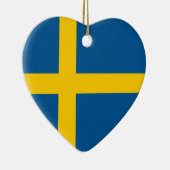 Ornement de coeur de drapeau de la Suède (Droite)