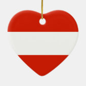 Ornement de coeur de drapeau de l'Autriche (Dos)