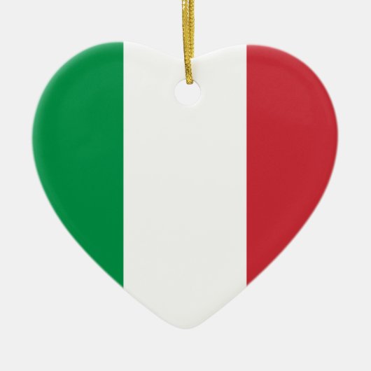 Ornement de coeur de drapeau de l'Italie (Devant)