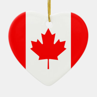 Ornement de coeur de drapeau du Canada
