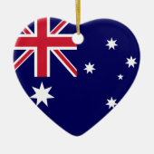 Ornement de coeur de drapeau du Canada et de (Devant)