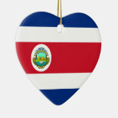 Ornement de coeur de drapeau du Costa Rica (Droite)