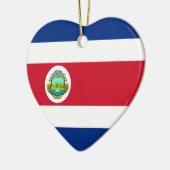 Ornement de coeur de drapeau du Costa Rica (Gauche)