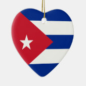 Ornement de coeur de drapeau du Cuba (Droite)