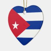Ornement de coeur de drapeau du Cuba (Gauche)