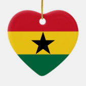 Ornement de coeur de drapeau du Ghana (Dos)