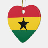 Ornement de coeur de drapeau du Ghana (Gauche)