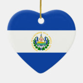 Ornement de coeur de drapeau du Salvador (Dos)