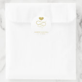 Ornement de coeur de Faux Gold | Sticker Mariage (Sac)