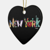 Ornement de coeur de New York (Gauche)