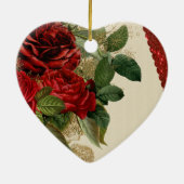 ornement de coeur de porcelaine rose (Dos)