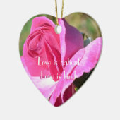 Ornement de coeur de rose de rose d'octobre (Gauche)