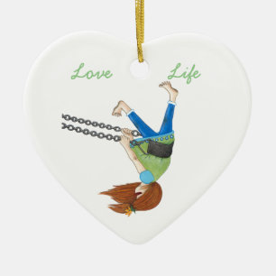 Ornement de coeur de temps d'oscillation