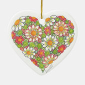 Ornement de coeur de vacances (Dos)