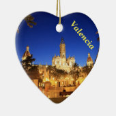 Ornement de coeur de vue de nuit de Valence (Droite)
