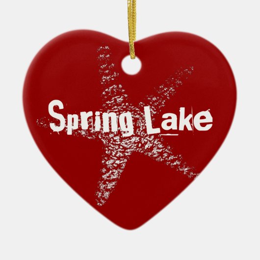 Ornement de coeur d'étoiles de mer (comportez (Devant)