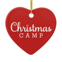 Ornement de coeur du camp de Noël