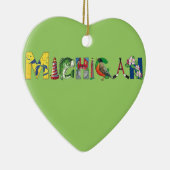 Ornement de coeur du Michigan (Droite)