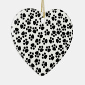 ornement de coeur empreinte de patte (Droite)